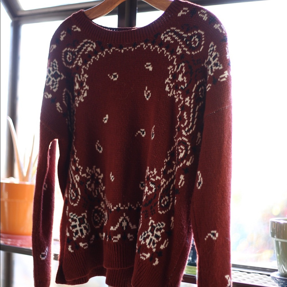 Madewell Paisley Sweater Size Small